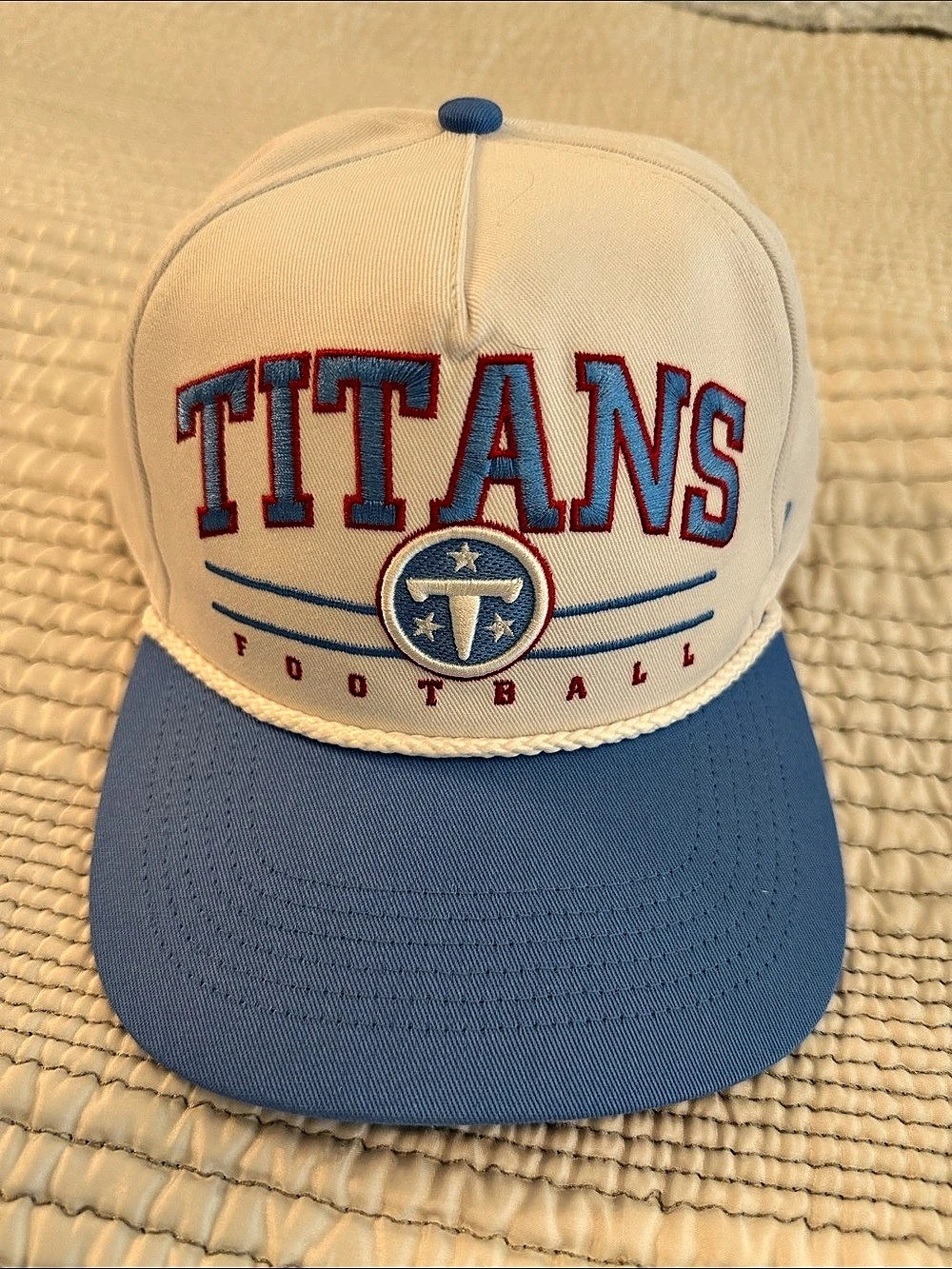 '47 Brand Tennessee Titans Hitch Snapback Hat Blue & Cream